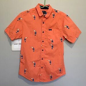 Brixton Men's Coral Toucan Print Shirt